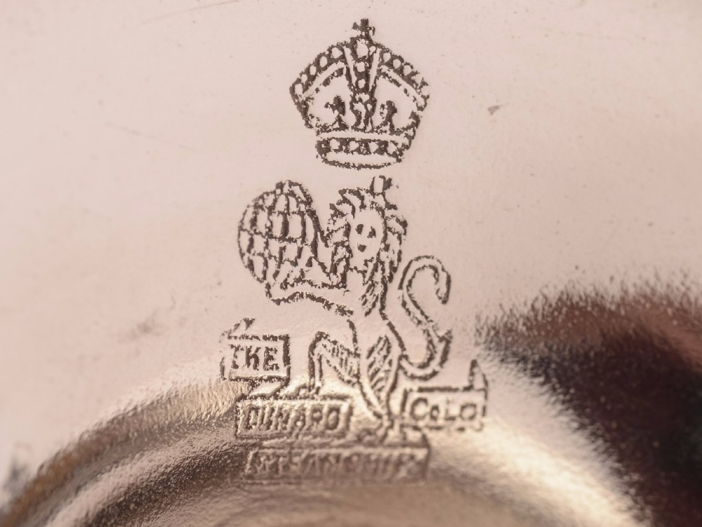 Set of 6 Cunard Steamship Co Ltd Dessert Dishes, Circa 1920 View III
