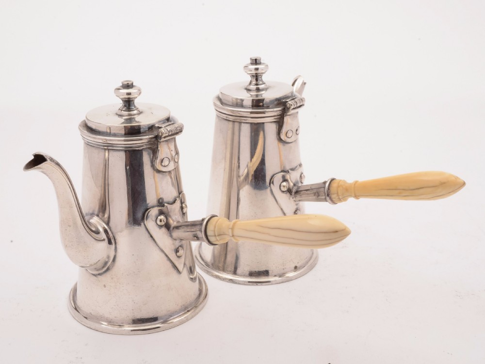 Pair of Cafe Au Lait Pots, Circa 1900