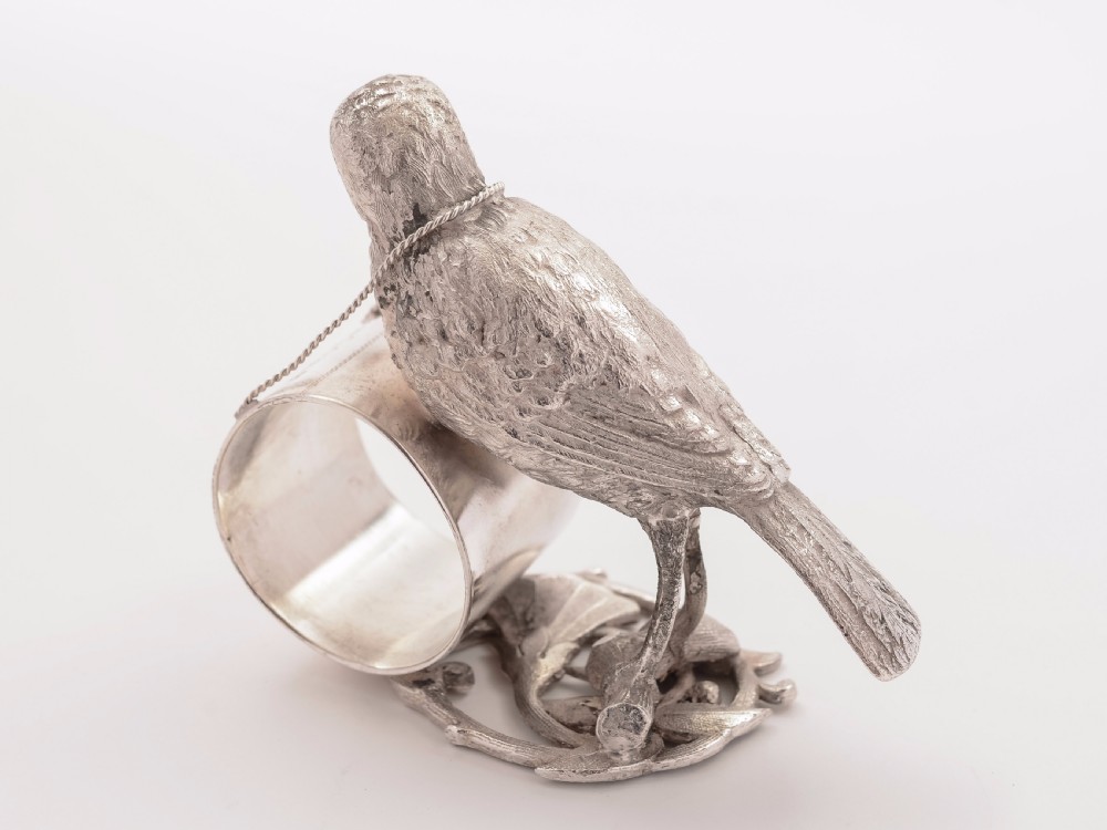 Silver Plated Novelty Bird Napkin Ring, Circa 1900 View II
