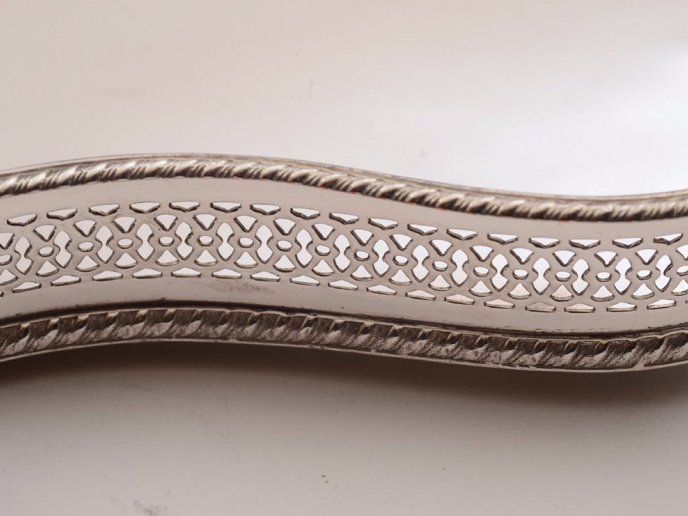 Oblong Silver Plated Gallery Drinks Tray, Circa 1920 View III