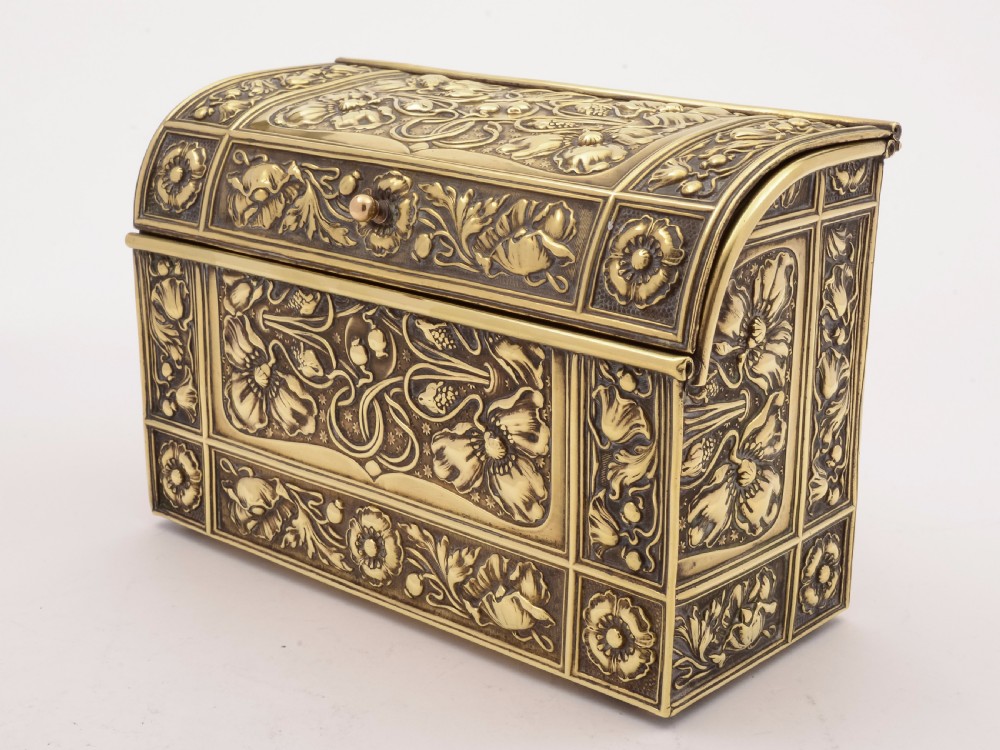 Art Nouveau Brass Document Box, Circa 1900 View II