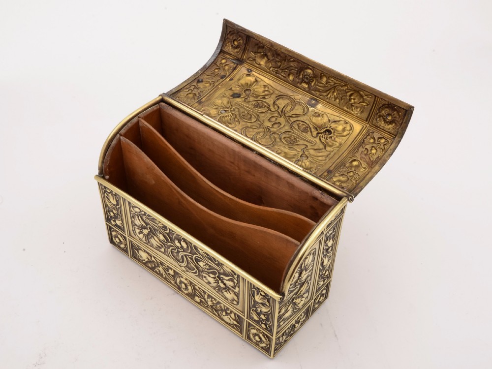 Art Nouveau Brass Document Box, Circa 1900 View III
