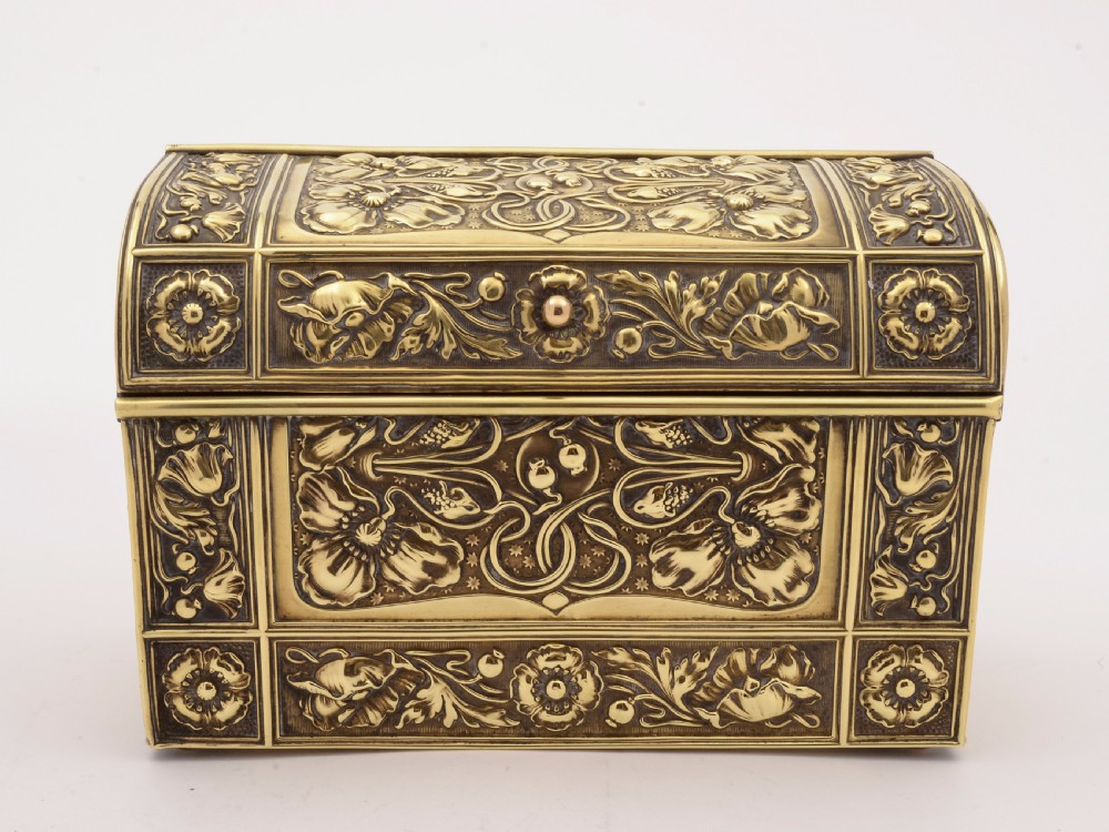 Art Nouveau Brass Document Box, Circa 1900 View IV