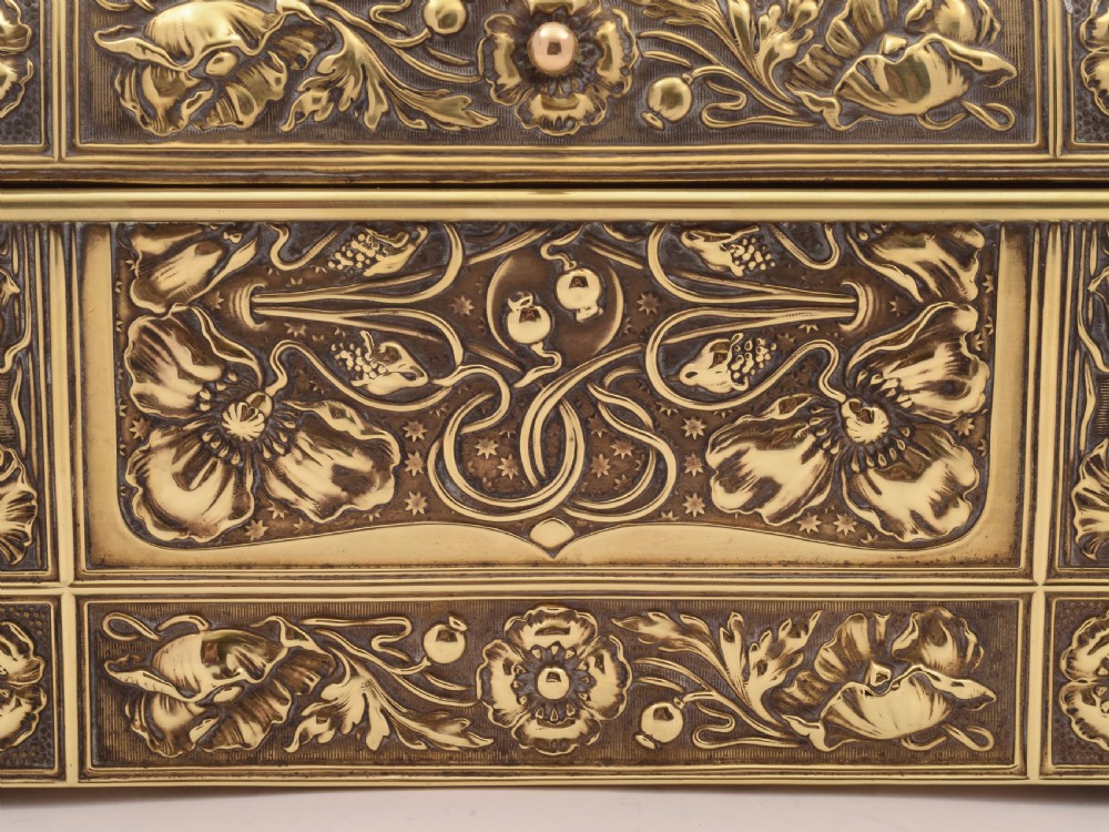 Art Nouveau Brass Document Box, Circa 1900 View V