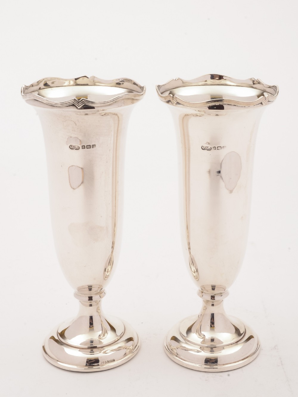 Pair of Art Deco Silver Vases, Birmingham 1929