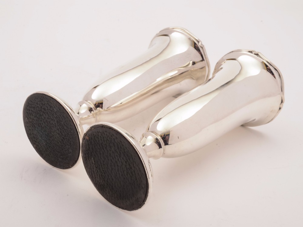 Pair of Art Deco Silver Vases, Birmingham 1929 View III