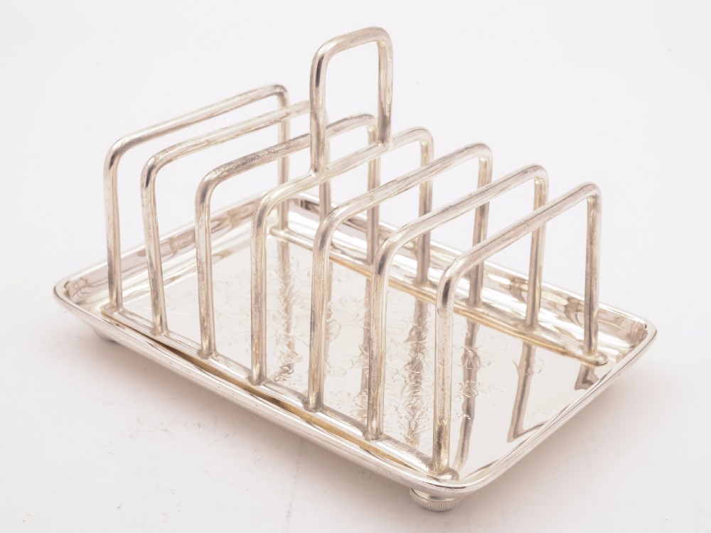 Victorian Silver Plated Toast Rack, May 1881