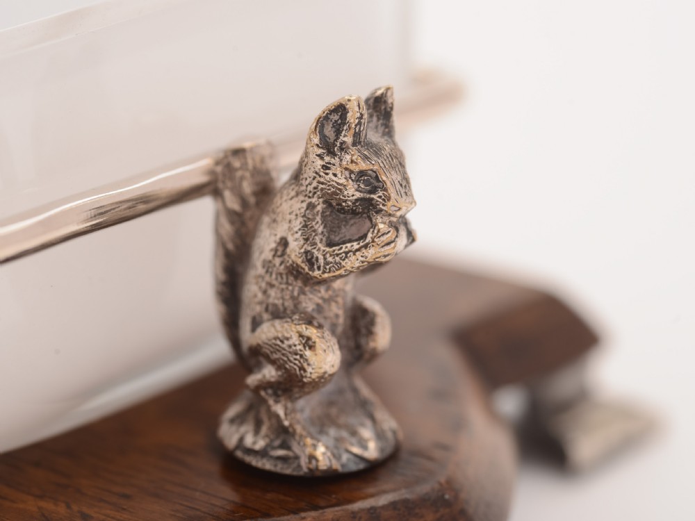Victorian Oak and Silver Plated Nut Dish, Circa 1890 View III