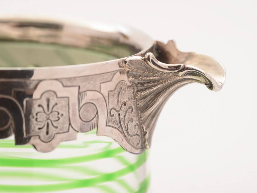Victorian Glass and Silver Topped Jug, London 1874 View VI