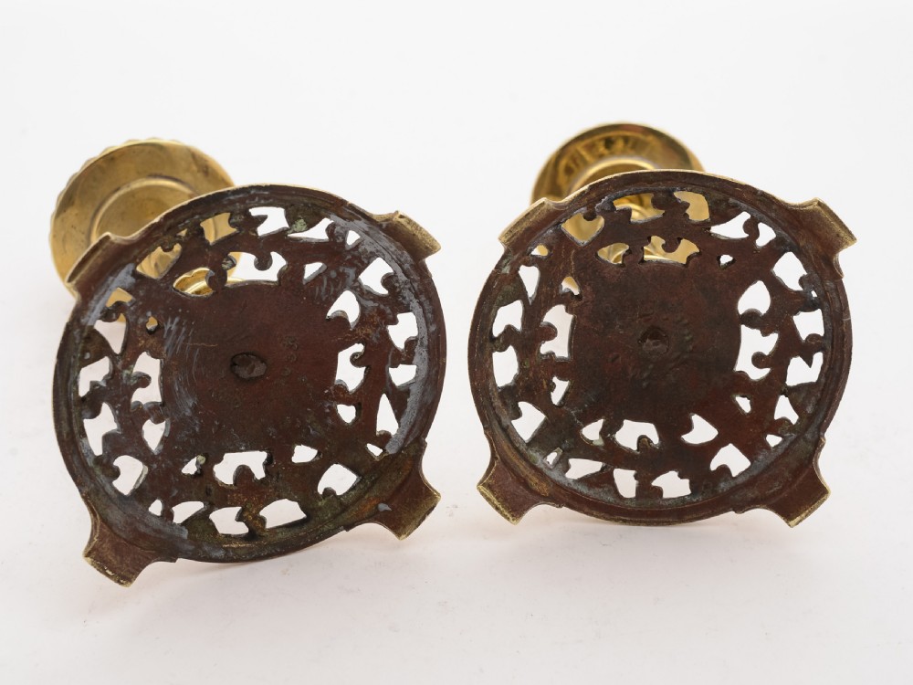 Pair of Victorian Brass Candlesticks, Circa 1890 View II