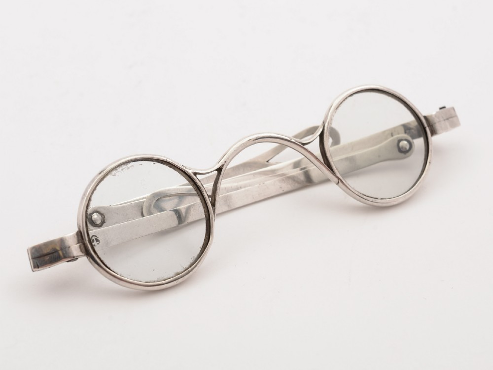 Pair of Georgian Silver Reading Glasses, Birmingham 1816 View V