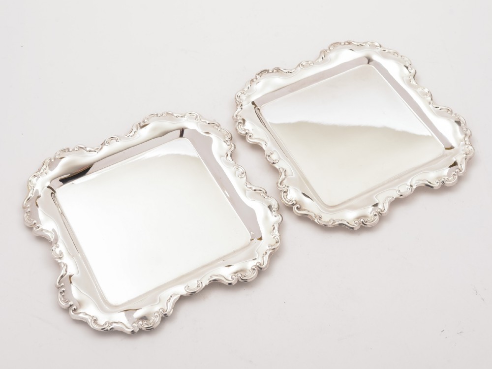 Pair of Silver Plated Card Trays, Circa 1905