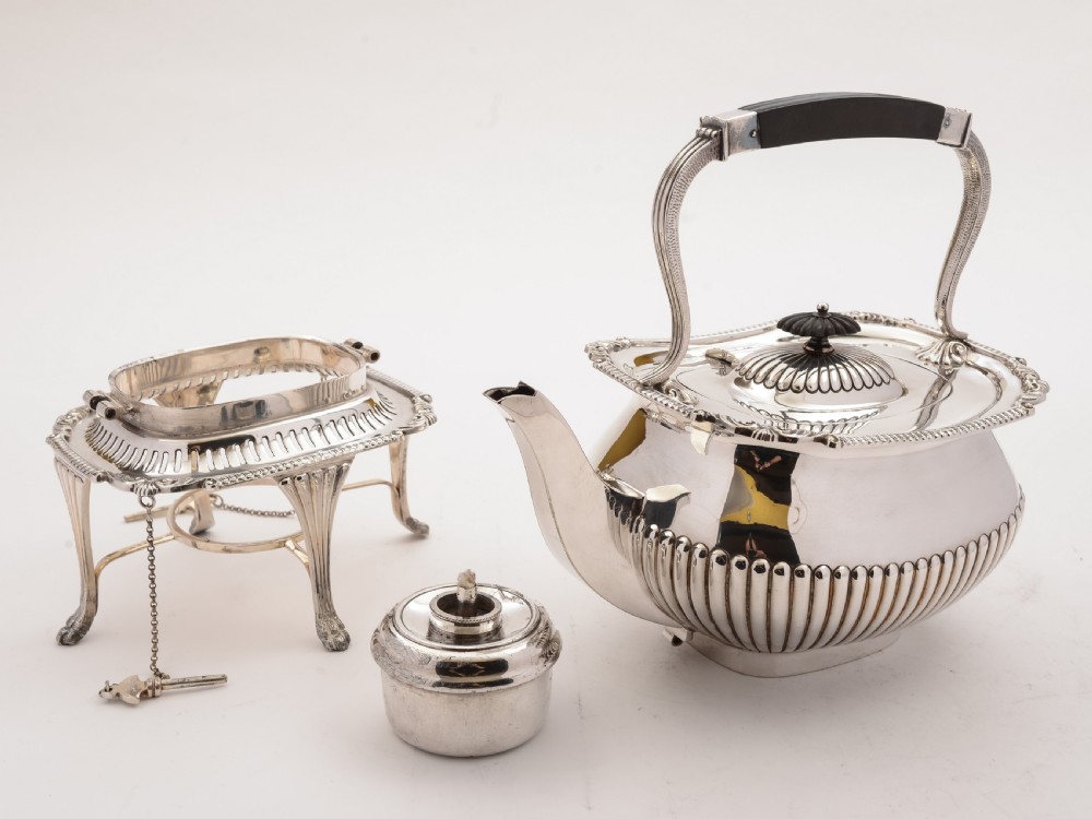 Edwardian Large Silver Plated Kettle on Stand, Circa 1905 View III