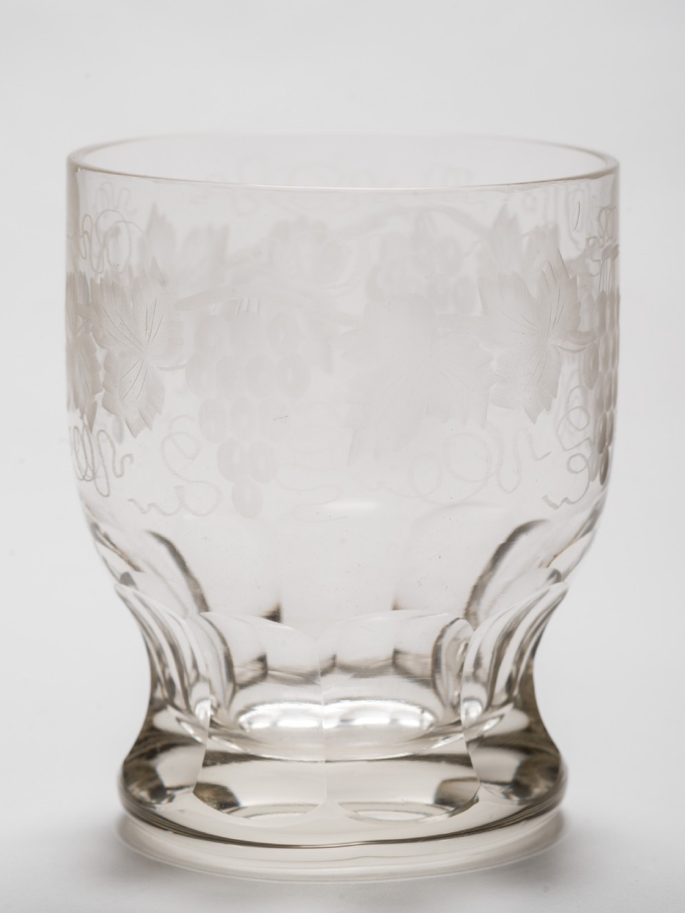 Set of 6 Etched Glass Tumblers, Circa 1920 View III