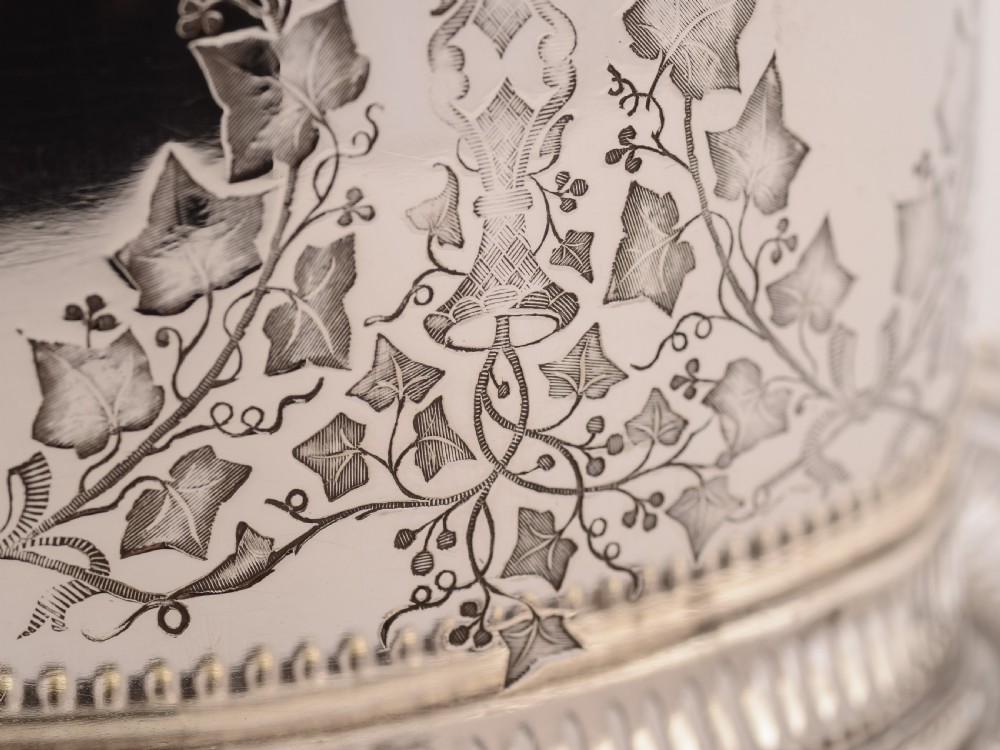Victorian Oval Silver Plated Biscuit Box, Circa 1890 View V