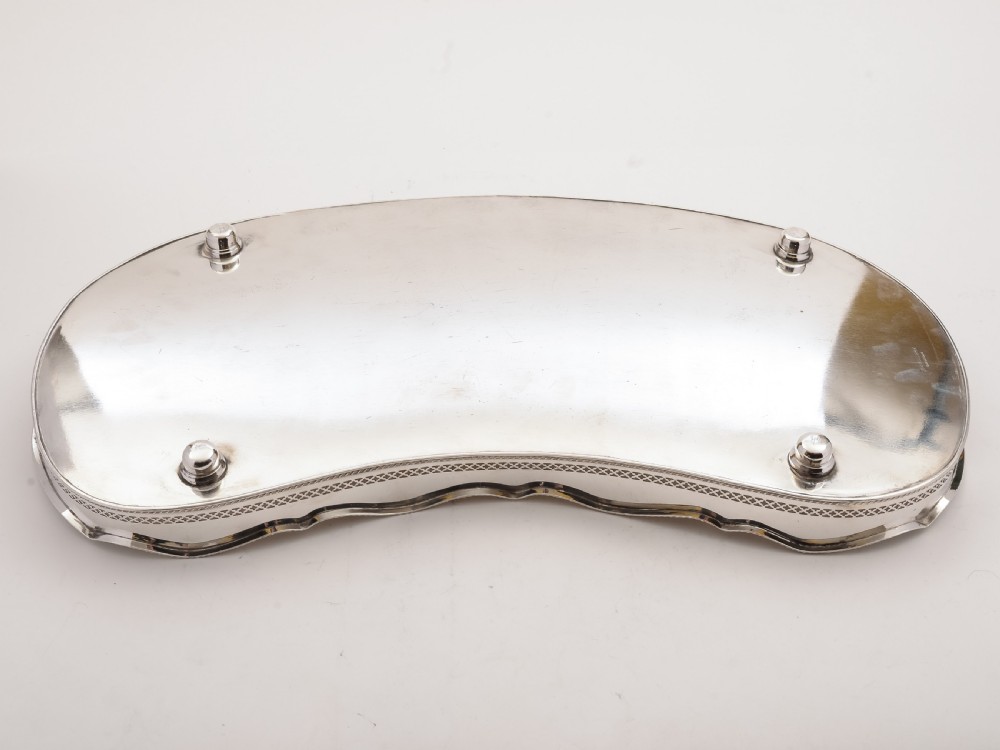 Edwardian Kidney Shaped Gallery Tray, Circa 1905 View III