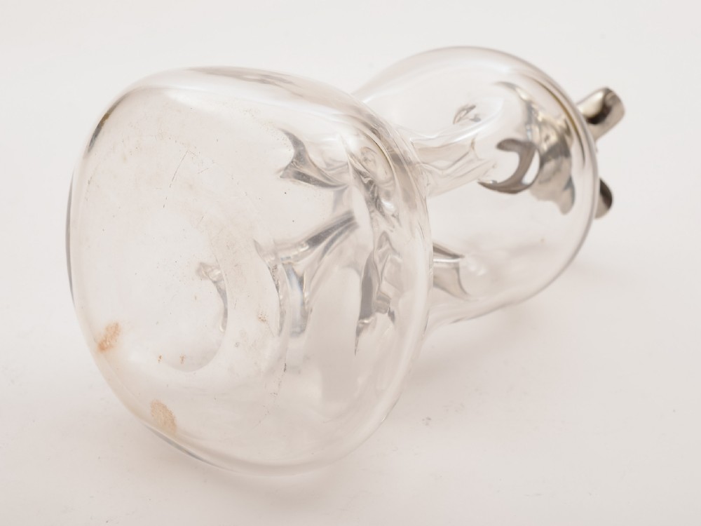 Edwardian Silver Topped Glug Glug Decanter, Birmingham 1906 View IV