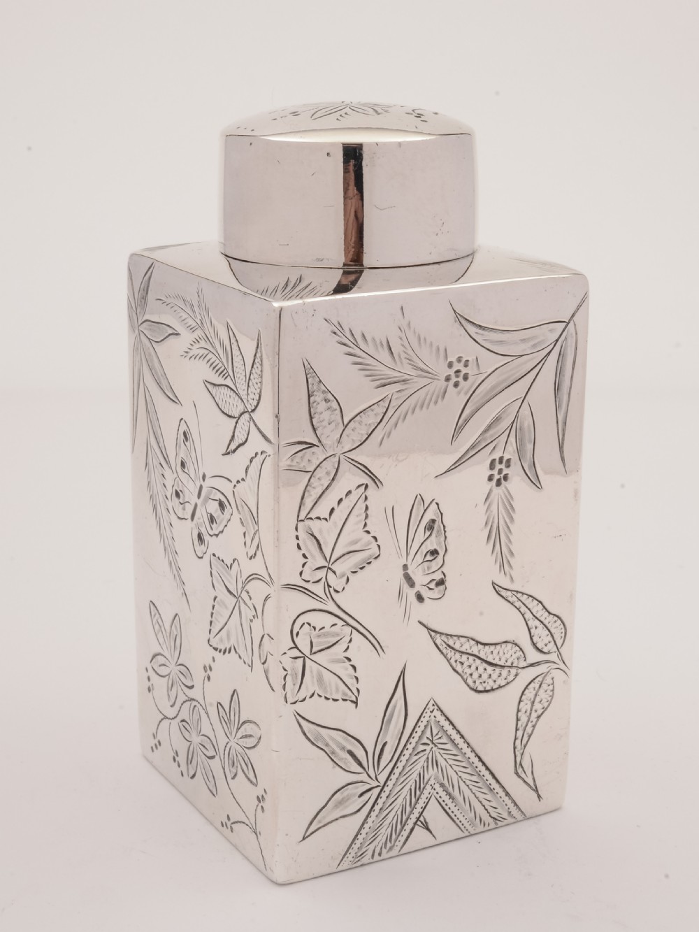 Victorian Silver Plated Tea Caddy, Circa 1890