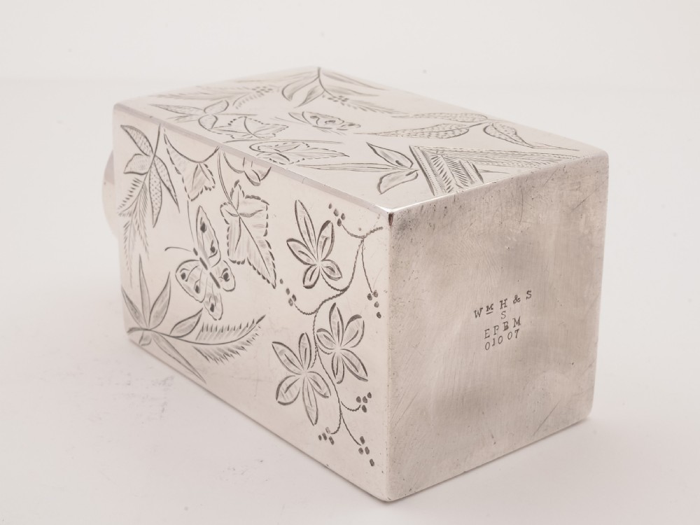 Victorian Silver Plated Tea Caddy, Circa 1890 View IV