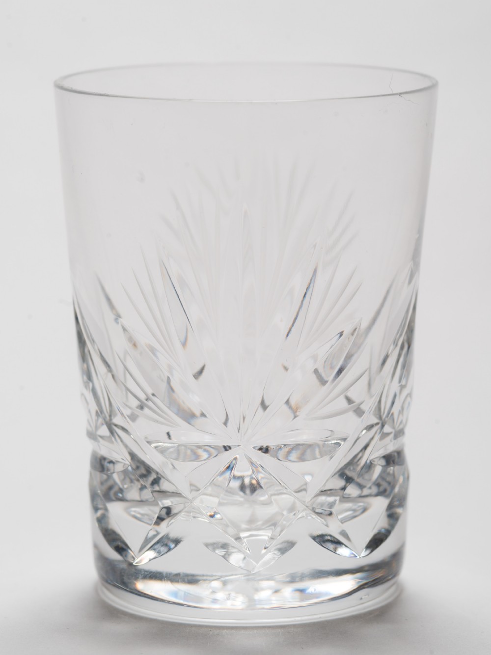 Set of 6 Cut Glass Whiskey Tumblers, Circa 1920 View III