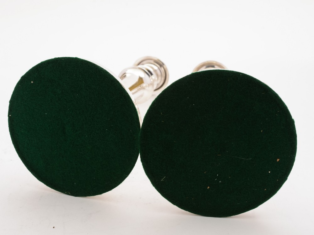 Pair of Tall Victorian Silver Plated Candlesticks, Circa 1880 View IV