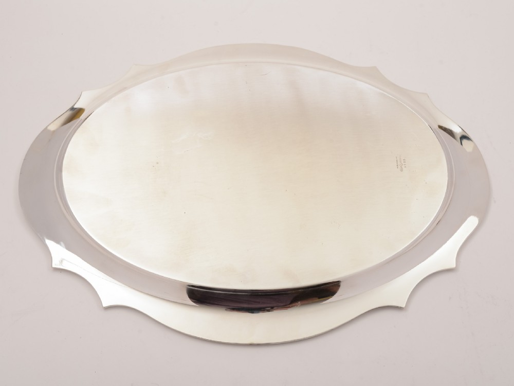 Edwardian Oval Silver Plated Tray, Circa 1905 View III