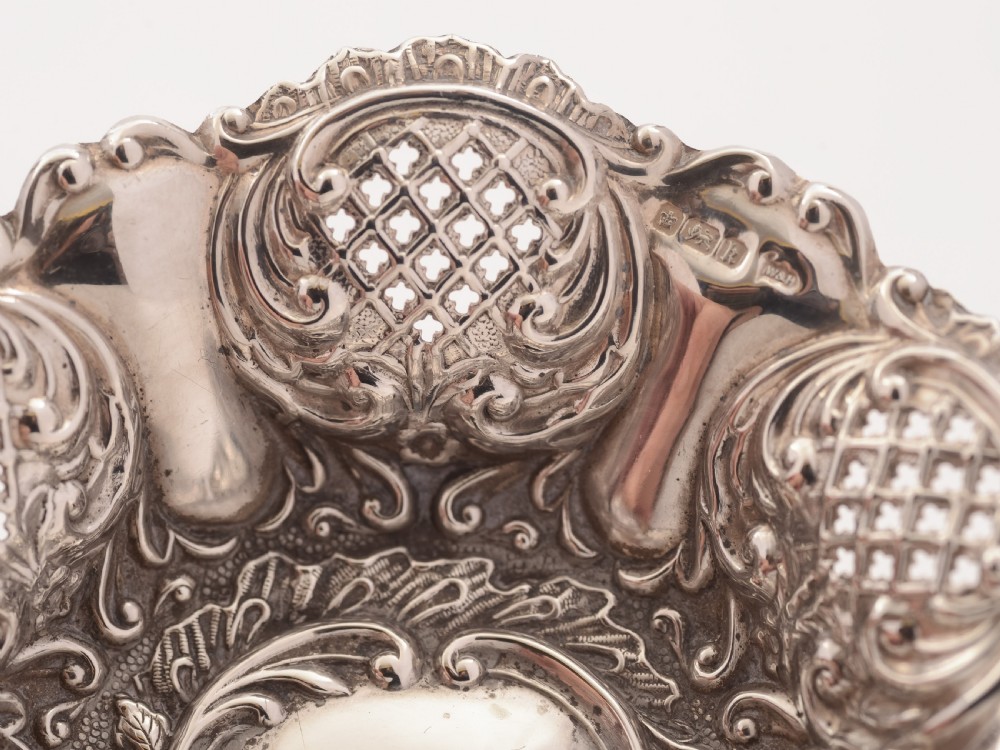 Pair of Edwardian Silver Bon Bon Dishes, Sheffield 1902 View IV
