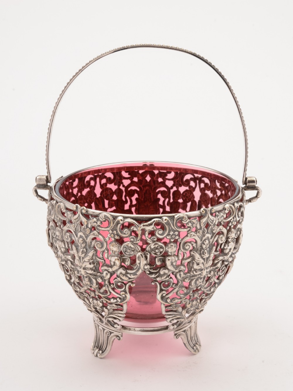 Victorian Silver Plated Sugar Basket, Circa 1890