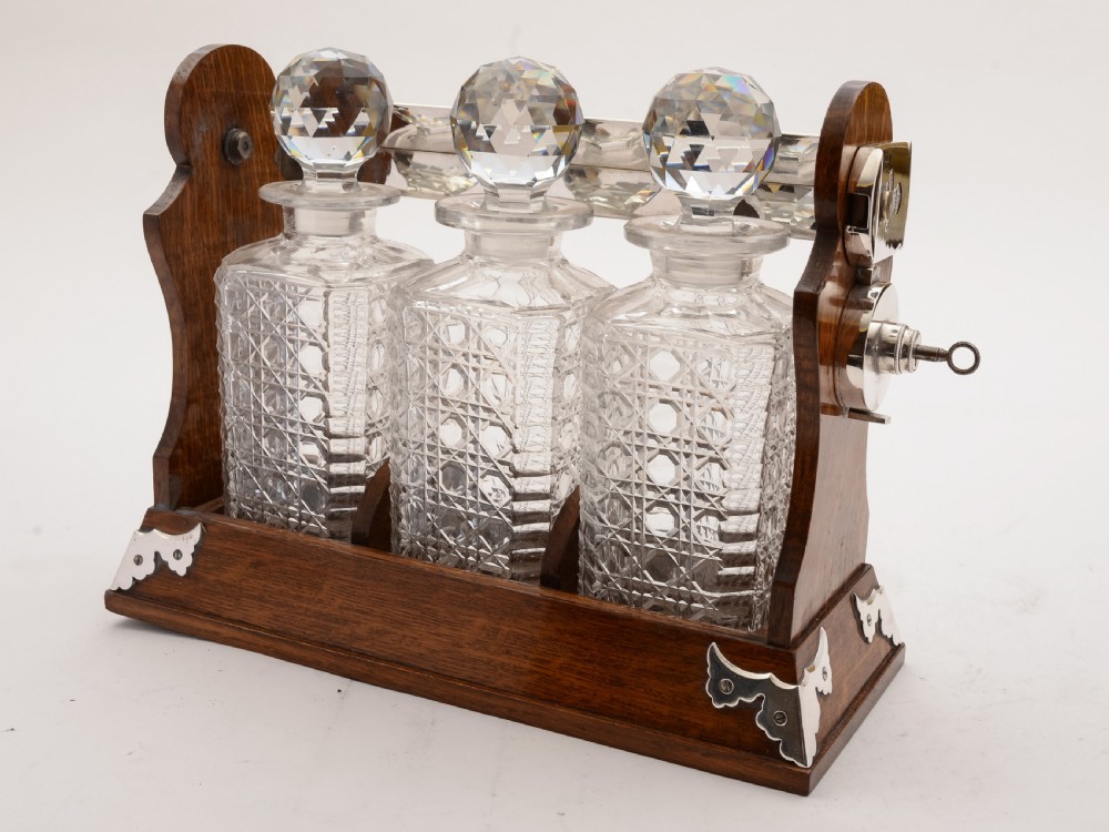 Victorian 3 Bottle Tantalus, Circa 1880 View II