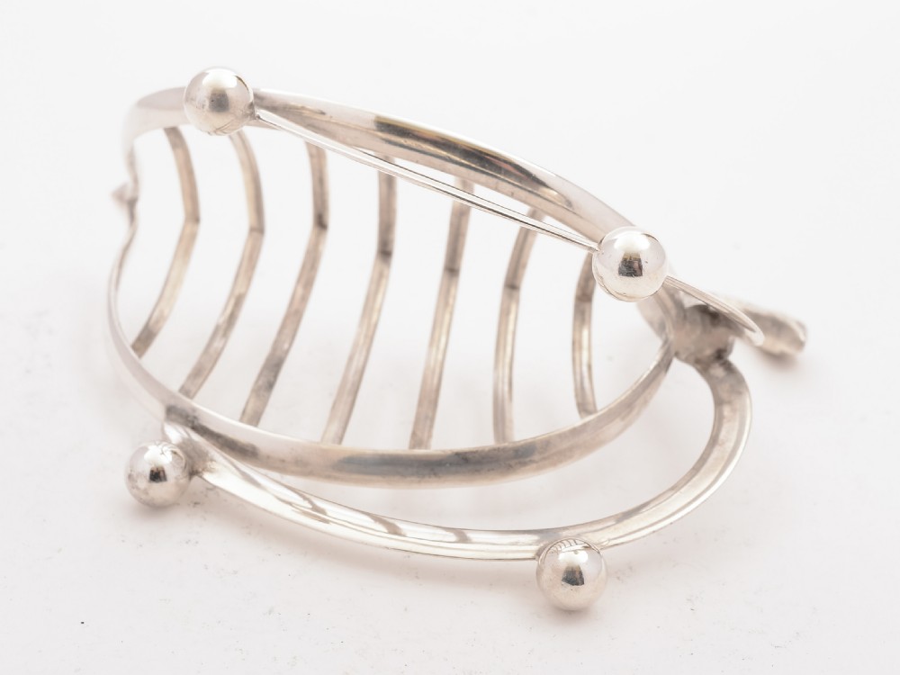 Novelty Silver Plated Swan Toast Rack, Circa 1890 View III