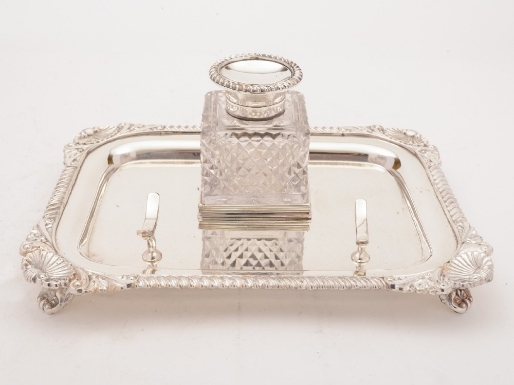 Edwardian Silver Plated Ink Stand, Circa 1905