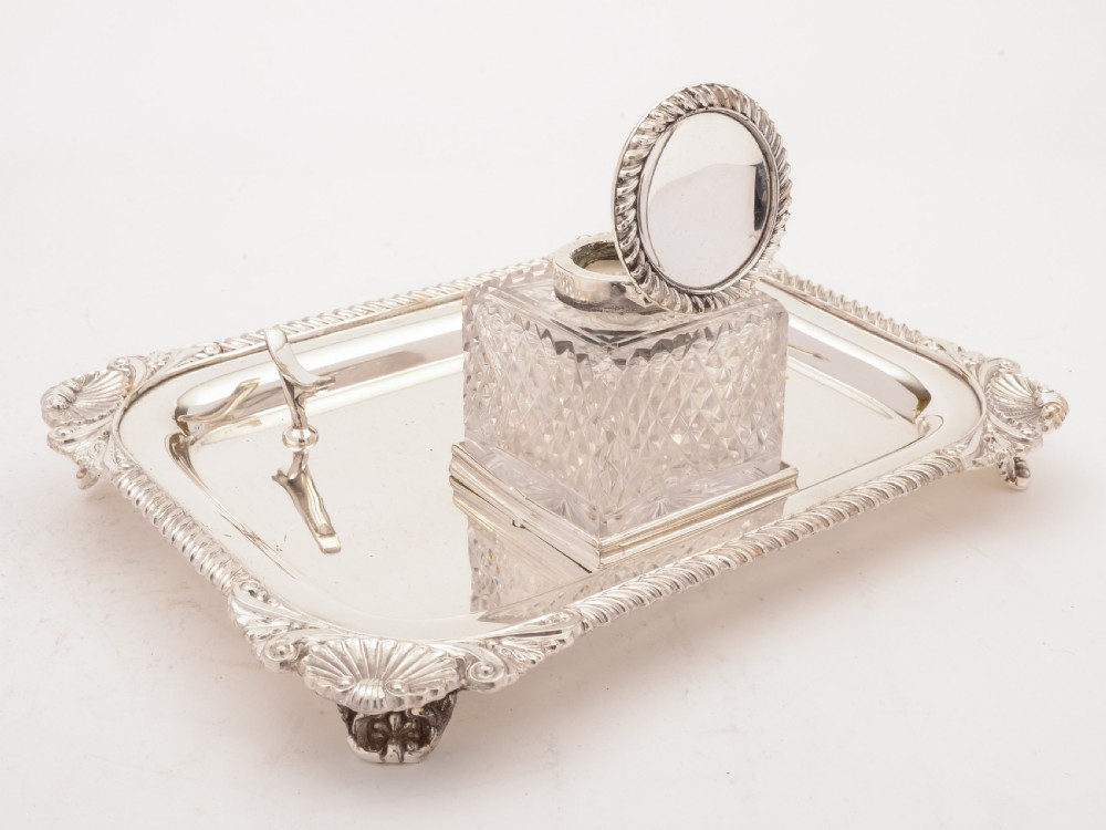 Edwardian Silver Plated Ink Stand, Circa 1905 View II