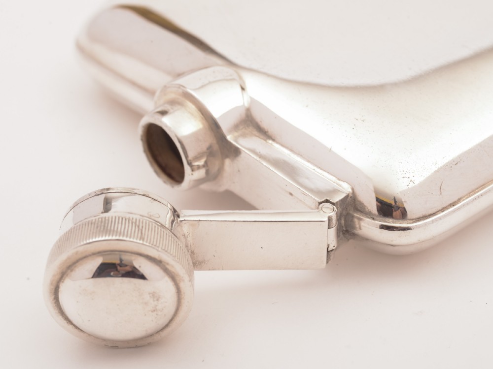 Silver Plated Hip Flask, Circa 1920 View II