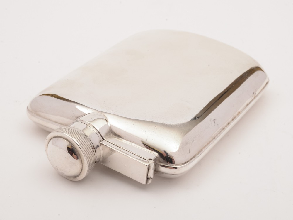 Silver Plated Hip Flask, Circa 1920 View III