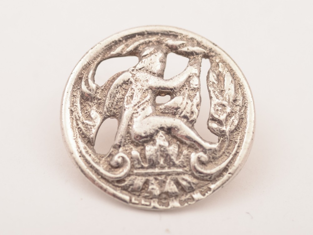 Art Nouveau Cased Set of 6 Silver Buttons, Birmingham 1900 View III