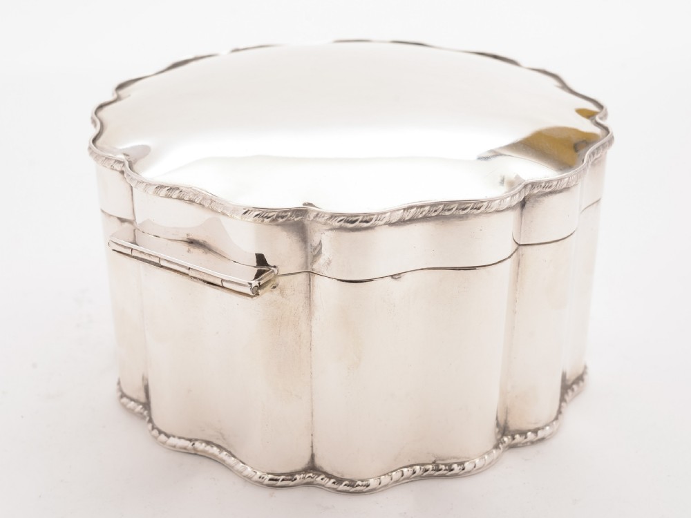Silver Plated Biscuit Box, Circa 1920 View IV