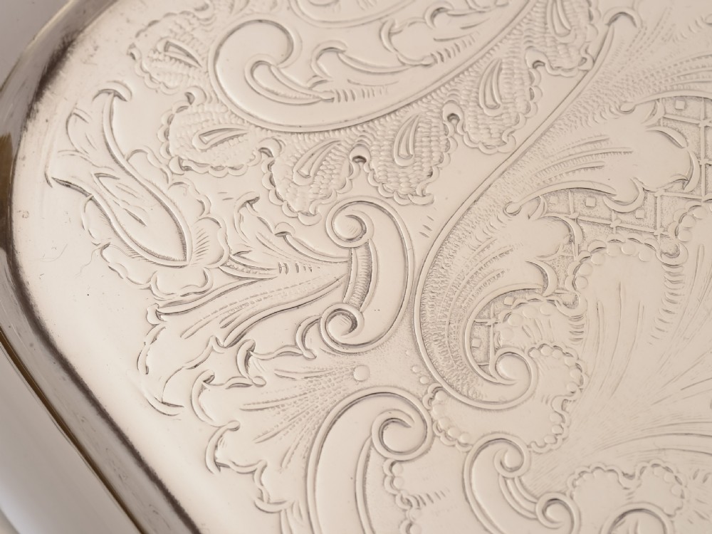 Silver Plated Oblong Serving Tray, Circa 1920 View IV