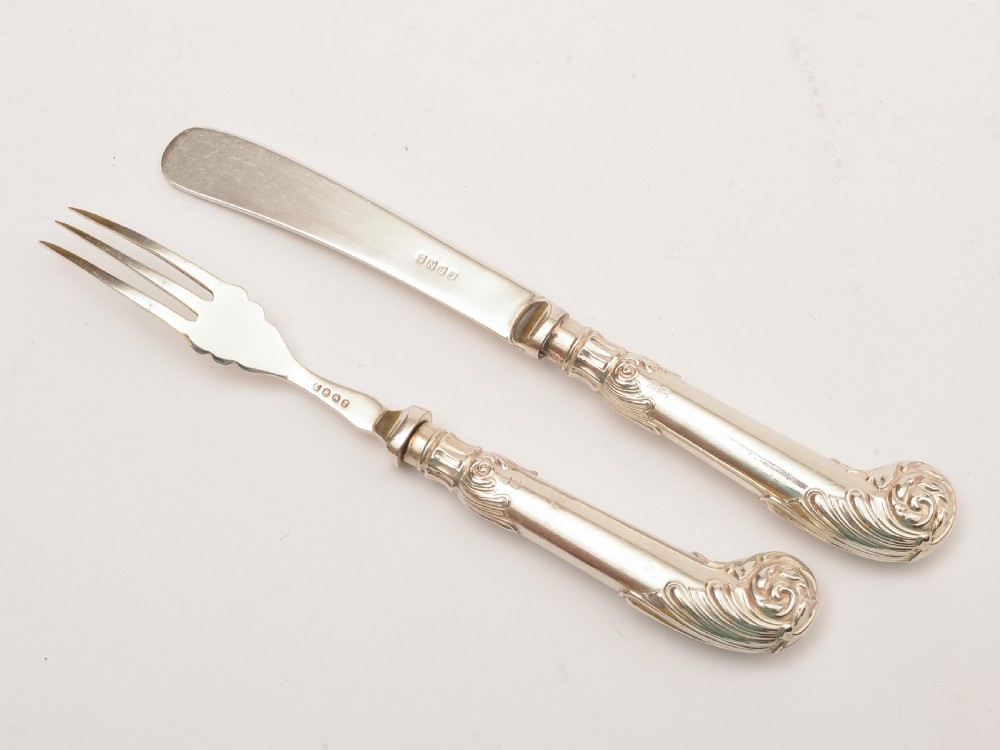 Cased Silver Handled Dessert Set, Sheffield 1925 View III