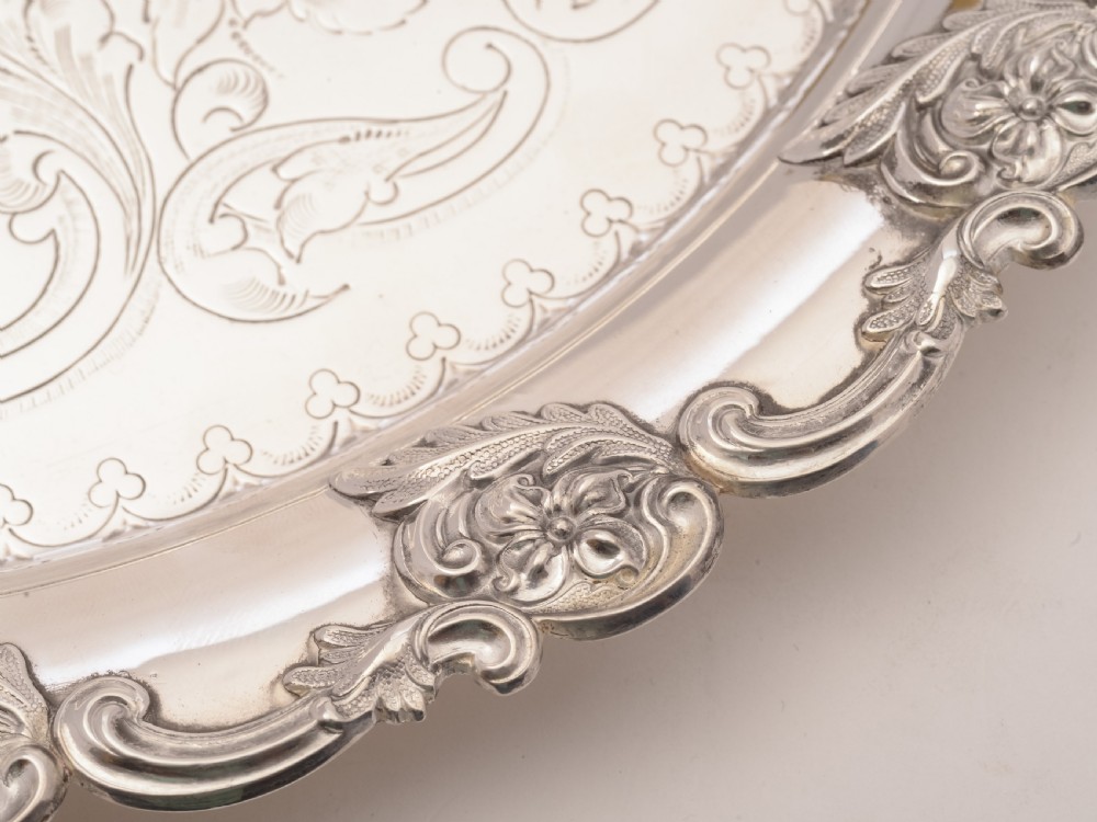 Edwardian Silver Plated Tray, Circa 1905 View V