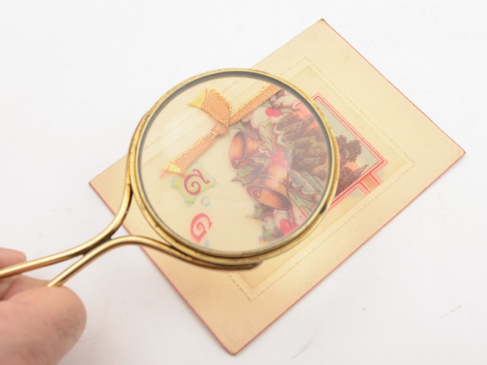 Brass Magnifying Glass, Circa 1920 View II