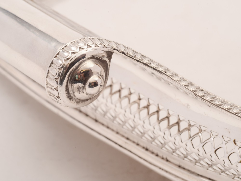 Large Victorian Silver Plated Gallery Tray, Circa 1890 View IV
