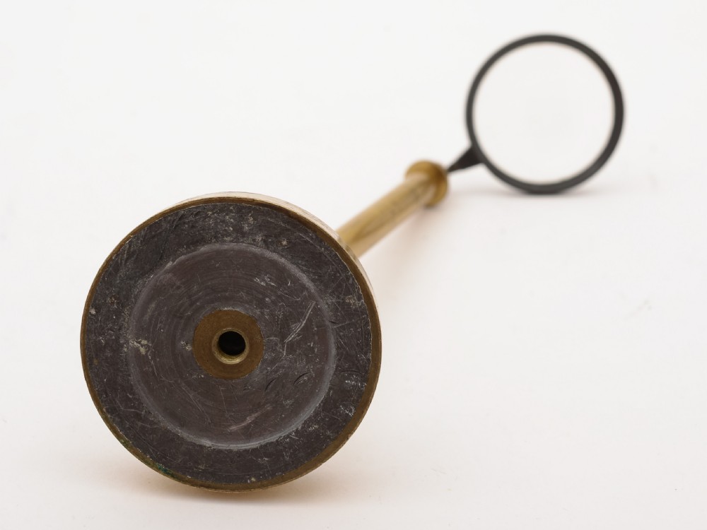 Victorian Scientific Brass Magnifying Glass, Circa 1880 View III