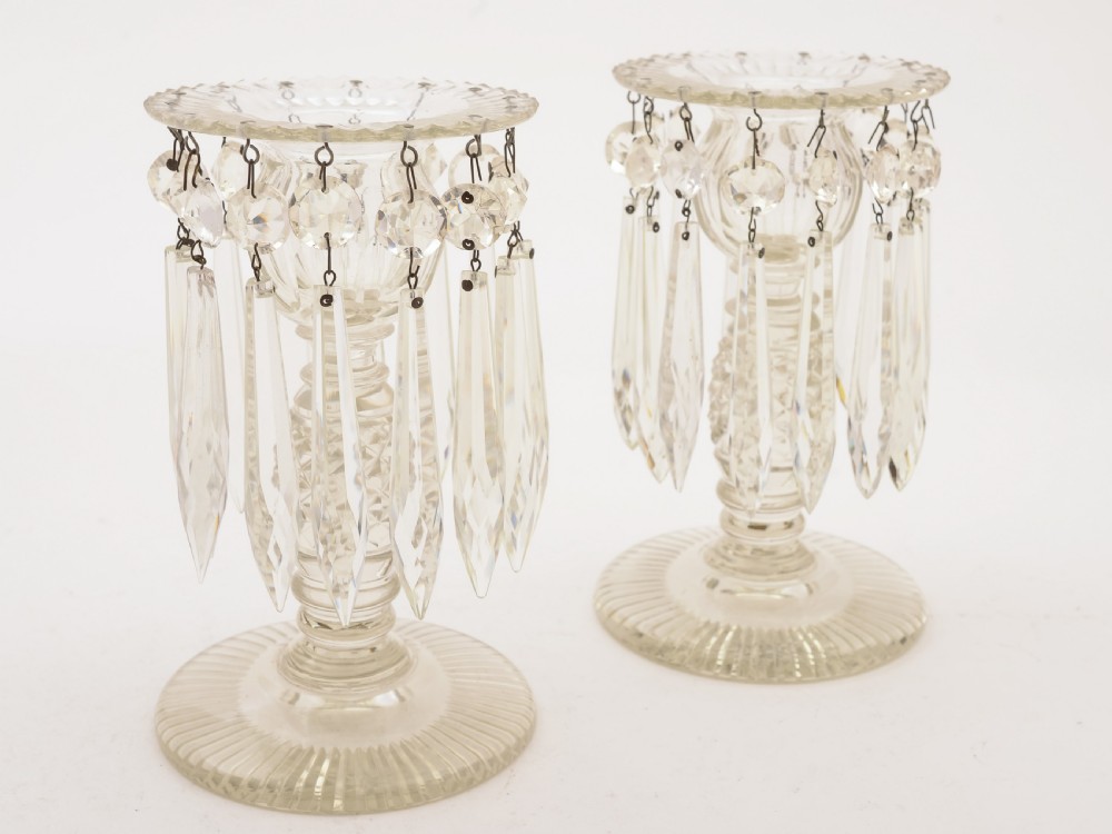 Pair of Edwardian Cut Glass Lustres, Circa 1905