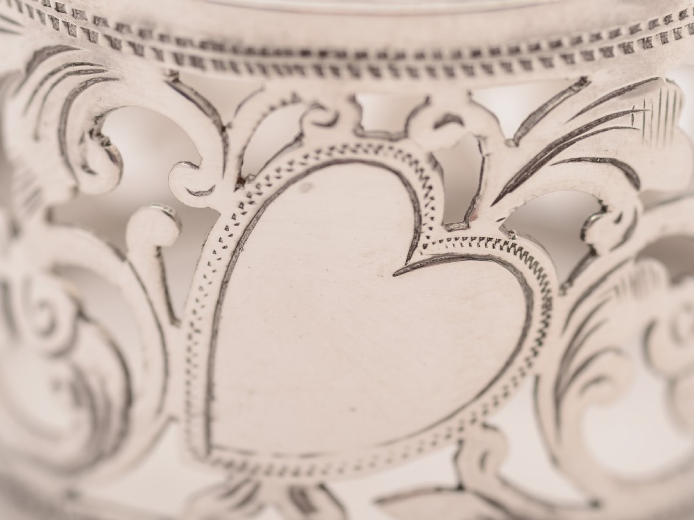 Pair of Victorian Silver Napkin Rings, Birmingham 1899 View IV
