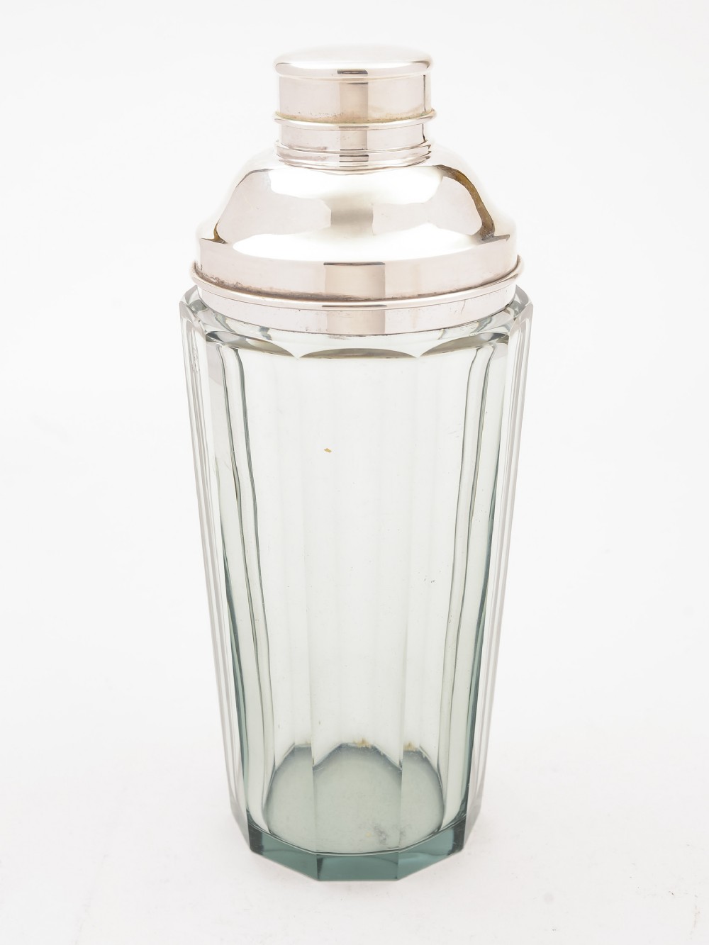 Art Deco Smoked Glass Cocktail Shaker, Circa 1930