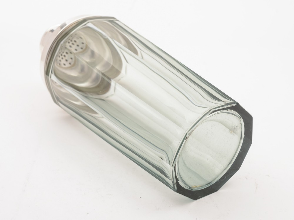 Art Deco Smoked Glass Cocktail Shaker, Circa 1930 View II