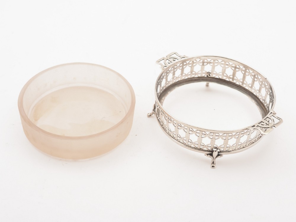 Silver and Glass Butter Dish, London 1922 View II
