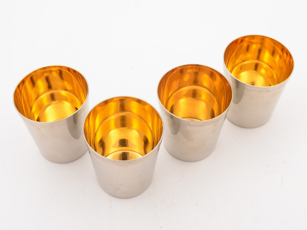 Cased Set of 4 Drinking Cups, Circa 1920 View III