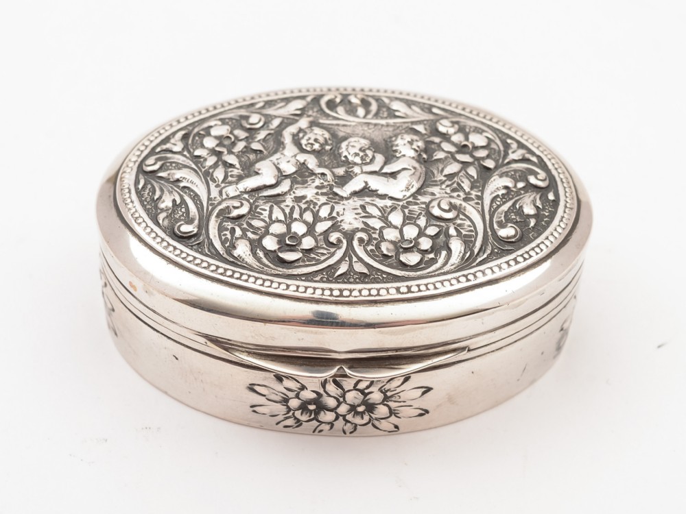 Continental .800 Silver Snuff Box, Circa 1900