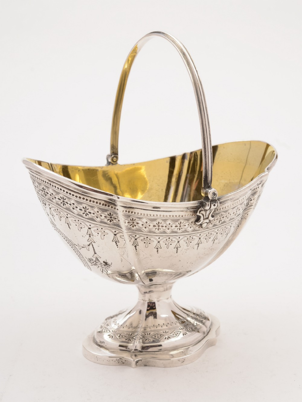Victorian Silver Sugar Basket, London 1869